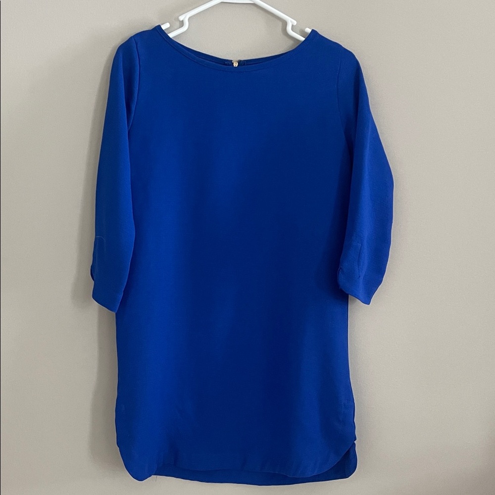 Vibrant Blue 3/4 Sleeve Dress